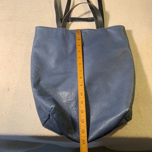 Spencer Devine Blue Leather Purse Large - Picture 4 of 8